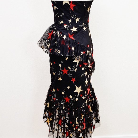 kalmanovich Designer Evening Dress Worn by Celebrities Off The Shoulder Small - Picture 7 of 10